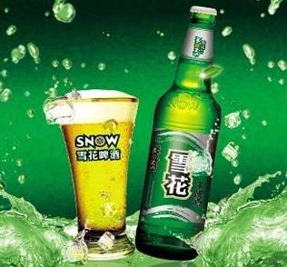 Snow bier glas en flesje